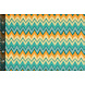Oeko-Tex® Elástico Popelina ZigZag Multi Verde Oeko-Tex® Elástico Popelina ZigZag Multi Verde