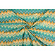 Oeko-Tex® Stretch Popeline Zigzag Multicolore Vert Oeko-Tex® Stretch Popeline Zigzag Multicolore Vert