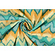 Oeko-Tex® Stretch Popeline Zigzag Multicolore Vert Oeko-Tex® Stretch Popeline Zigzag Multicolore Vert