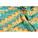 Oeko-Tex® Stretch Popeline Zigzag Multicolore Vert Oeko-Tex® Stretch Popeline Zigzag Multicolore Vert