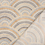 Oeko-Tex®  Stretch Poplin Waves Multi Blauw Oeko-Tex®  Stretch Poplin Waves Multi Blauw