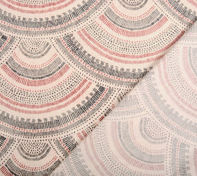 Oeko-Tex®  Stretch Poplin Waves Multi Red
