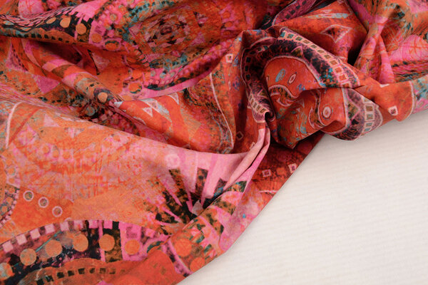 Oeko-Tex®  Stretch Popeline Mandala Multi-1 Oeko-Tex®  Stretch Popeline Mandala Multi-1