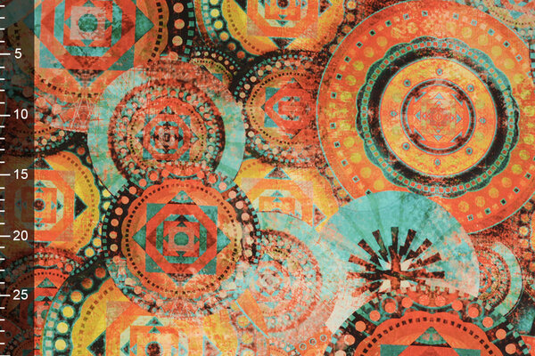 Oeko-Tex®  Stretch Poplin Mandala Multi-2
