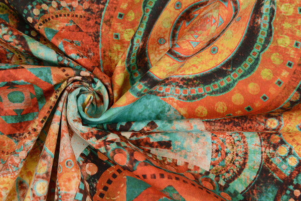 Oeko-Tex®  Stretch Poplin Mandala Multi-2 Oeko-Tex®  Stretch Poplin Mandala Multi-2