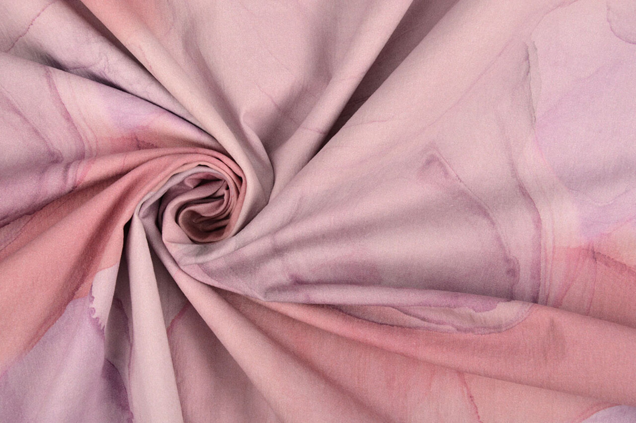 Oeko-Tex®  Stretch Poplin Aquarel Lila