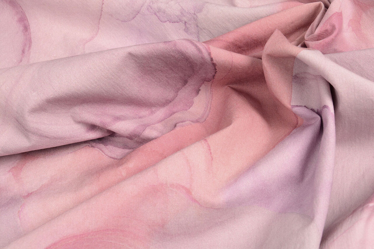 Oeko-Tex®  Stretch Poplin Aquarel Lila