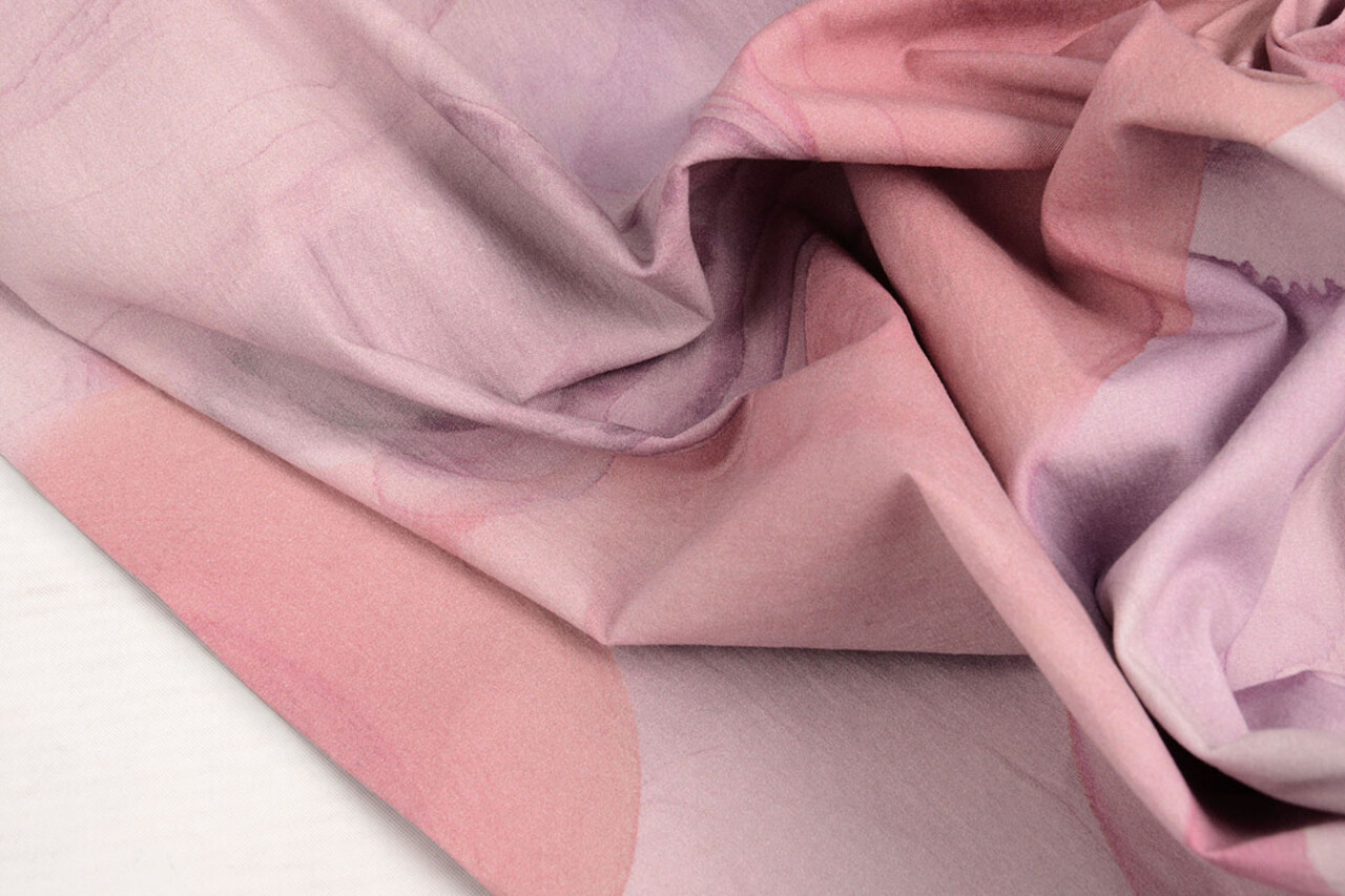 Oeko-Tex®  Stretch Popeline Aquarel Flieder