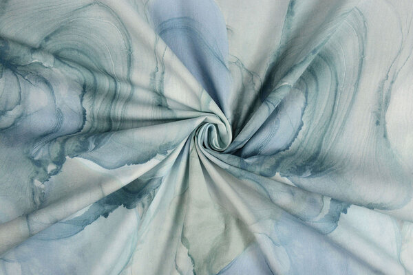 Oeko-Tex®  Stretch Popeline Aquarel Blau