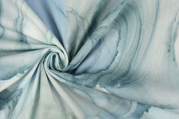 Oeko-Tex®  Stretch Poplin Aquarel Blauw Oeko-Tex®  Stretch Poplin Aquarel Blauw