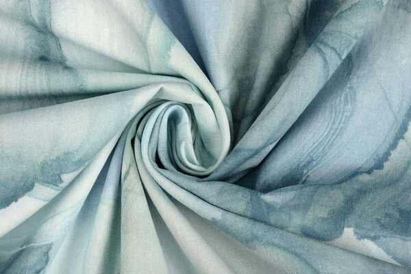 Oeko-Tex®  Stretch Popeline Aquarel Blau Oeko-Tex®  Stretch Popeline Aquarel Blau