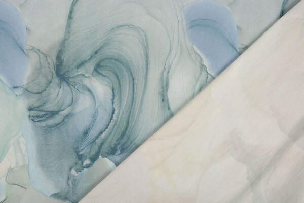 Oeko-Tex®  Stretch Poplin Aquarel Blue Oeko-Tex®  Stretch Poplin Aquarel Blue