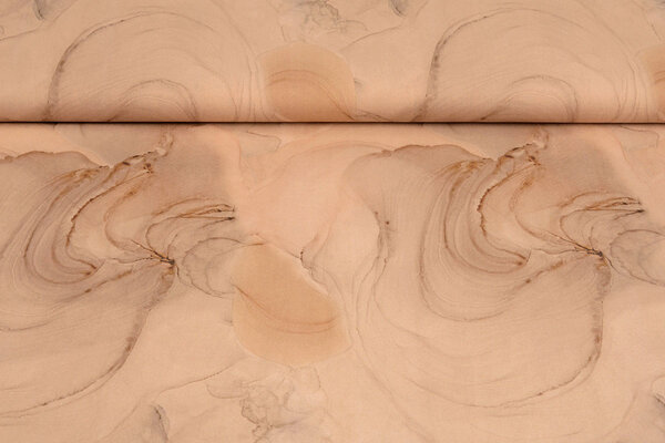 Oeko-Tex®  Stretch Popeline Aquarel Braun Oeko-Tex®  Stretch Popeline Aquarel Braun