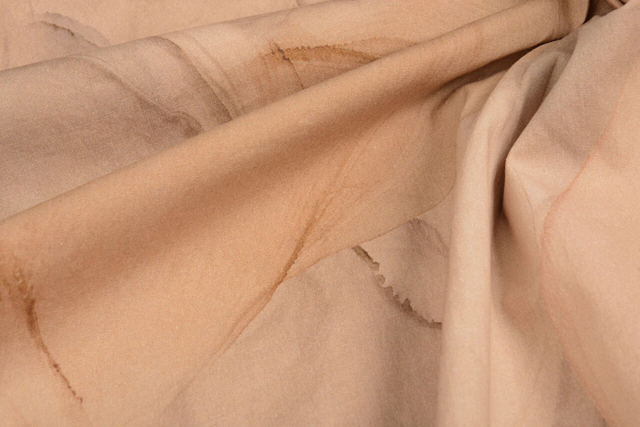 Oeko-Tex®  Stretch Popeline Aquarel Braun Oeko-Tex®  Stretch Popeline Aquarel Braun