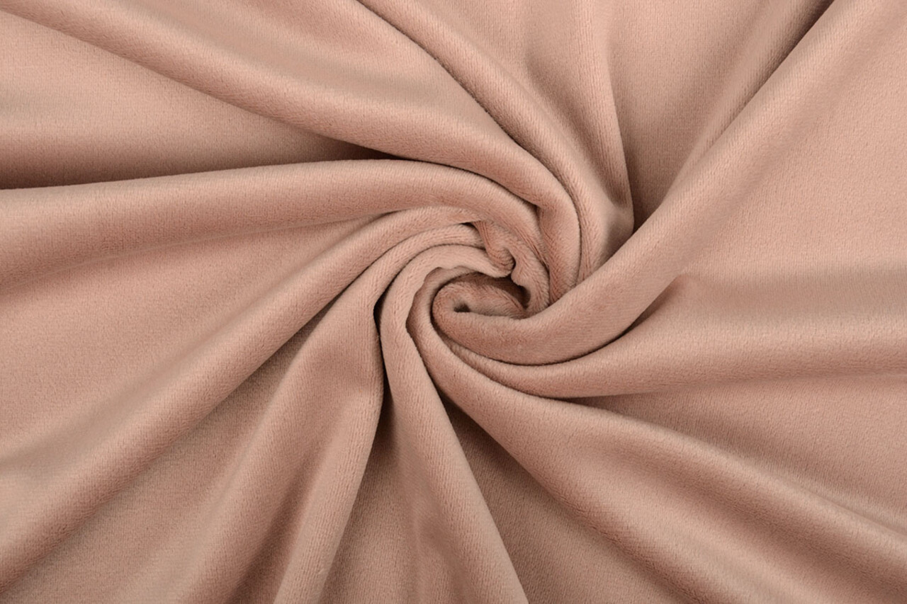 Oeko-Tex®  Terciopelo Elástico Empolvado Oscuro Rosa