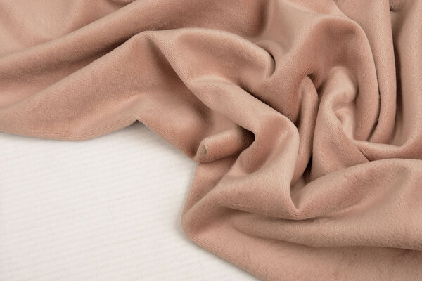 Oeko-Tex®  Terciopelo Elástico Empolvado Oscuro Rosa