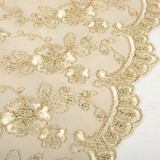 Netz Bestickt Aliyah Creme-Gold