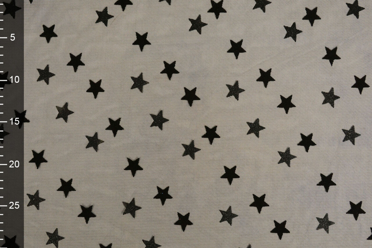 Fin Tulle Étoiles Noir