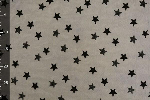 Fin Tulle Étoiles Noir
