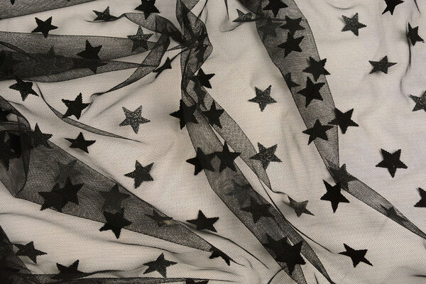 Fina Tul Estrellas Negro