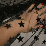 Fine Tulle Stars Black