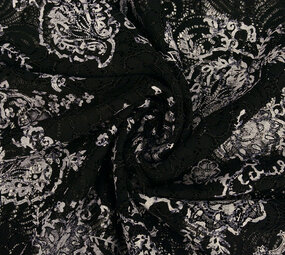 Ricamato Pizzo con Fine Glitter Ricamato Pizzo con Fine Glitter