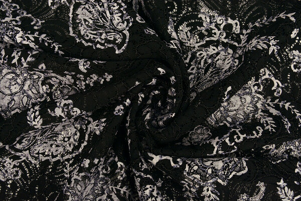 Embroidered Lace with Fine Glitter