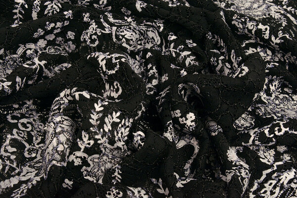 Bestickte Spitze mit Feinem Glitzer