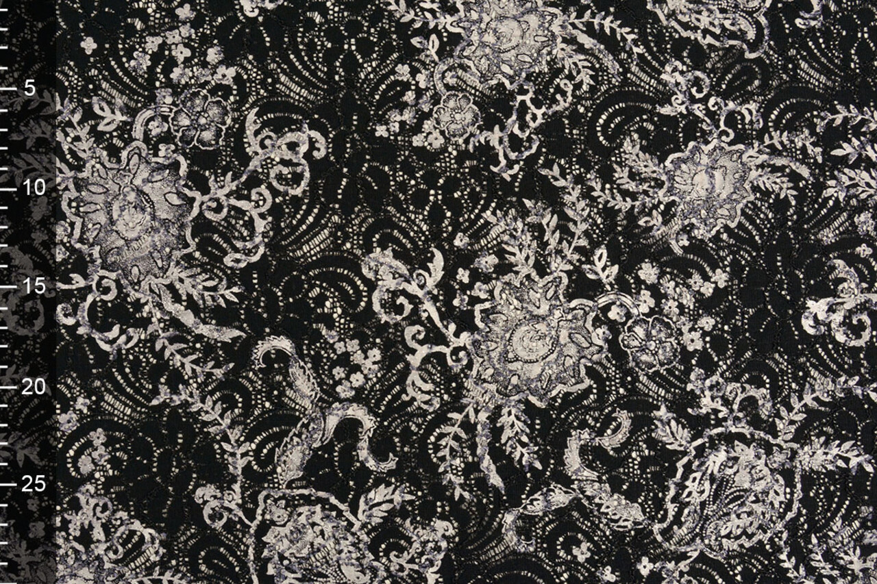 Embroidered Lace with Fine Glitter