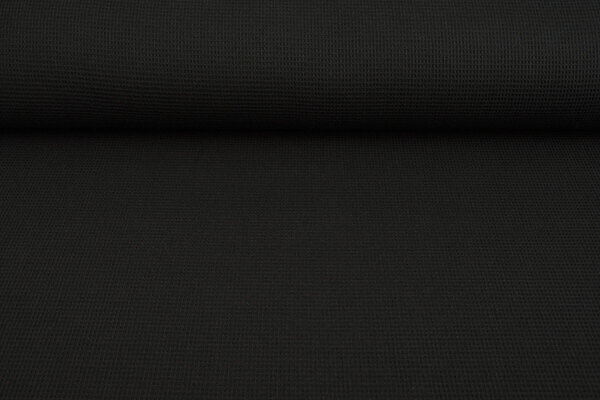 Oeko-Tex®  Mini Waffle Pique Fabric Black