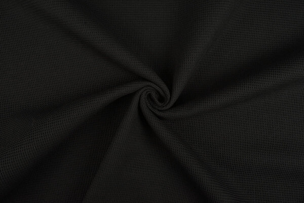 Oeko-Tex®  Mini Waffle Pique Fabric Black
