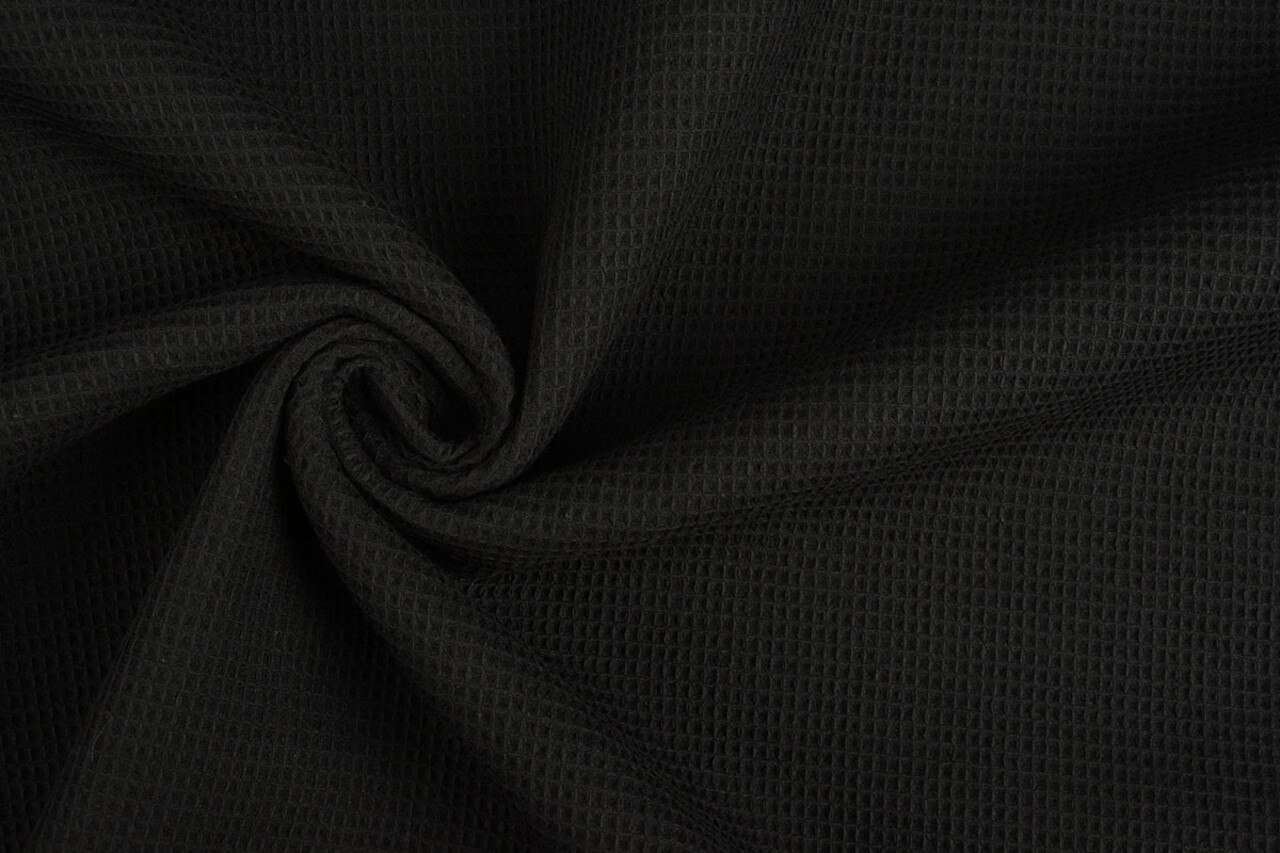 Oeko-Tex®  Mini Nid d’Abeille Coton Noir