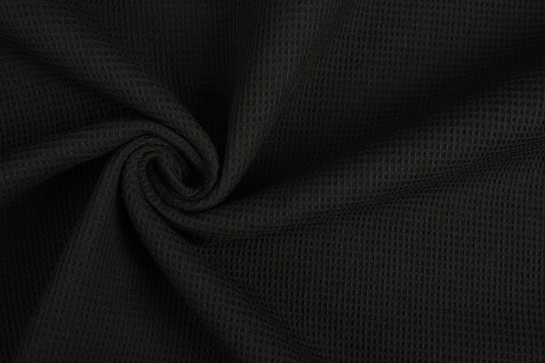 Oeko-Tex®  Mini Waffle Pique Fabric Black