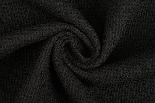 Oeko-Tex®  Mini Waffelpiqué Baumwolle Schwarz