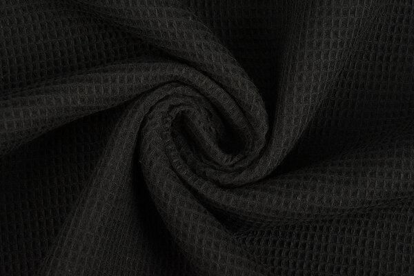 Oeko-Tex®  Mini Waffle Pique Fabric Black
