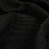 Oeko-Tex®  Mini Waffelpiqué Baumwolle Schwarz Oeko-Tex®  Mini Waffelpiqué Baumwolle Schwarz