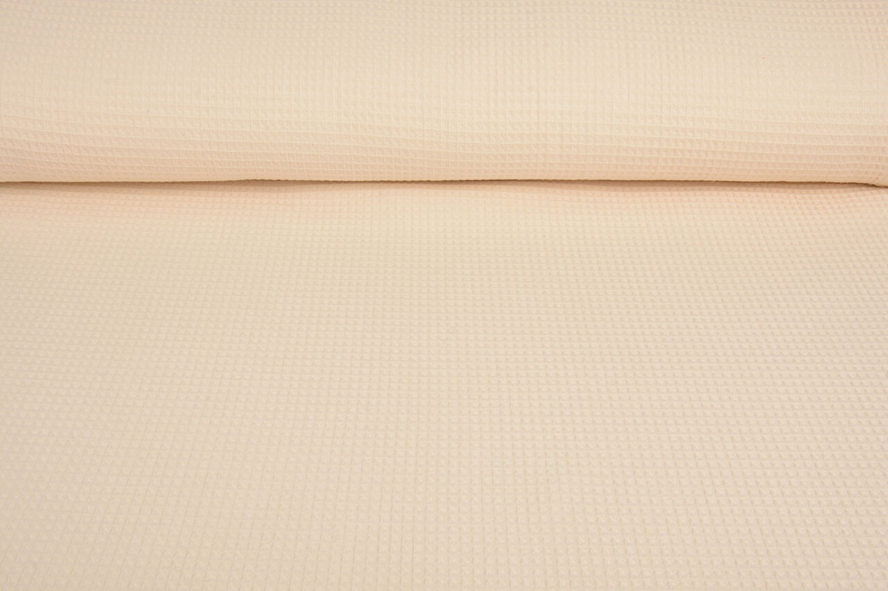 Oeko-Tex®  Mini Waffle Pique Fabric Champagne Rose Oeko-Tex®  Mini Waffle Pique Fabric Champagne Rose