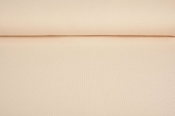 Oeko-Tex®  Mini Waffle Pique Fabric Champagne Rose Oeko-Tex®  Mini Waffle Pique Fabric Champagne Rose