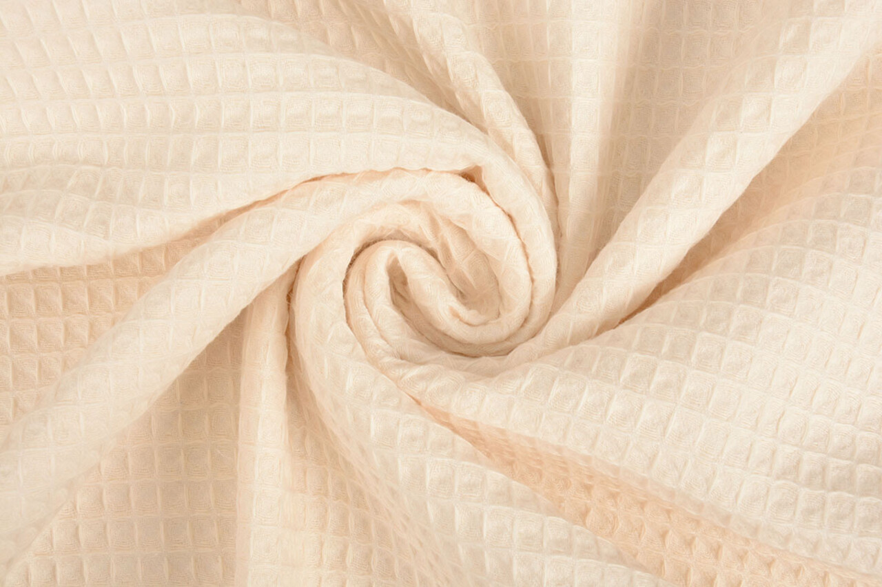 Oeko-Tex®  Mini Waffelpiqué Baumwolle Champagne Rose Oeko-Tex®  Mini Waffelpiqué Baumwolle Champagne Rose