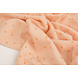 Oeko-Tex® Coton Double Gaze Tissu Mini Feuilles Saumon Oeko-Tex® Coton Double Gaze Tissu Mini Feuilles Saumon
