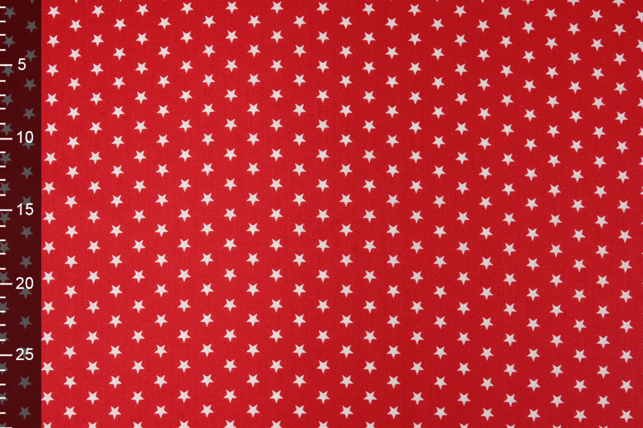 Oeko-Tex®  Popeline Petit Stars Rot Oeko-Tex®  Popeline Petit Stars Rot