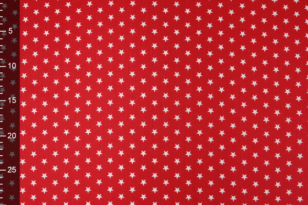 Oeko-Tex®  Popeline Petit Stars Rot Oeko-Tex®  Popeline Petit Stars Rot