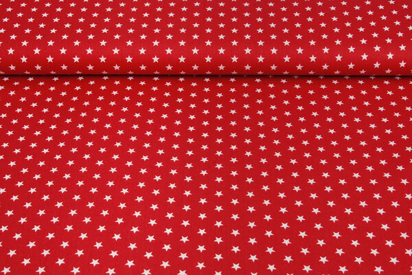 Oeko-Tex® Popeline Petit Stelle Rosso Oeko-Tex® Popeline Petit Stelle Rosso