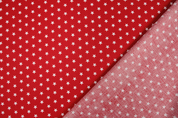 Oeko-Tex®  Popeline Petit Stars Rot Oeko-Tex®  Popeline Petit Stars Rot