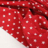 Oeko-Tex®  Popeline Petit Stars Rot Oeko-Tex®  Popeline Petit Stars Rot