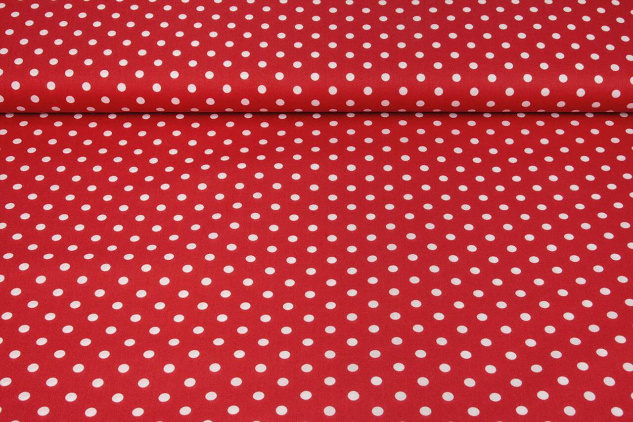 Oeko-Tex®  Poplin Dots Rood Oeko-Tex®  Poplin Dots Rood