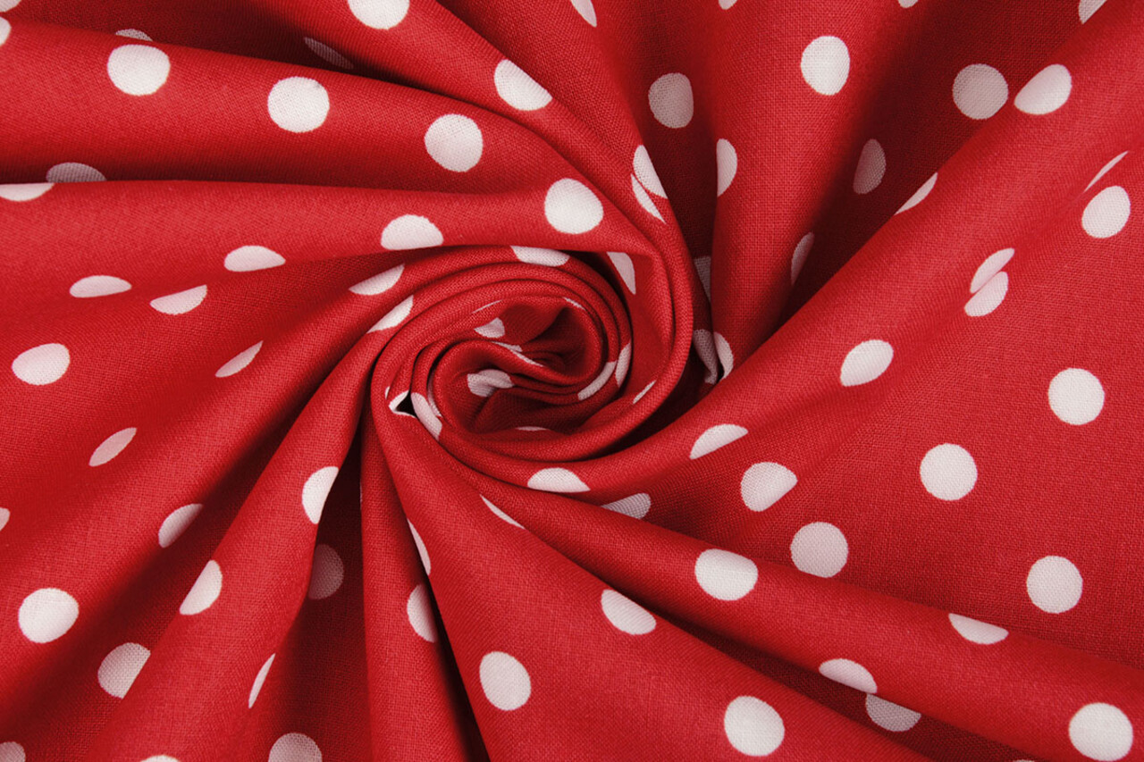 Oeko-Tex®  Poplin Dots Red