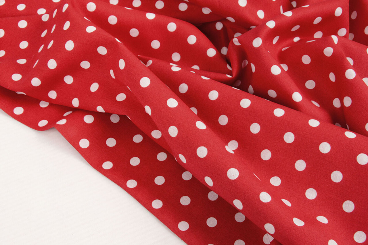 Oeko-Tex®  Poplin Dots Red