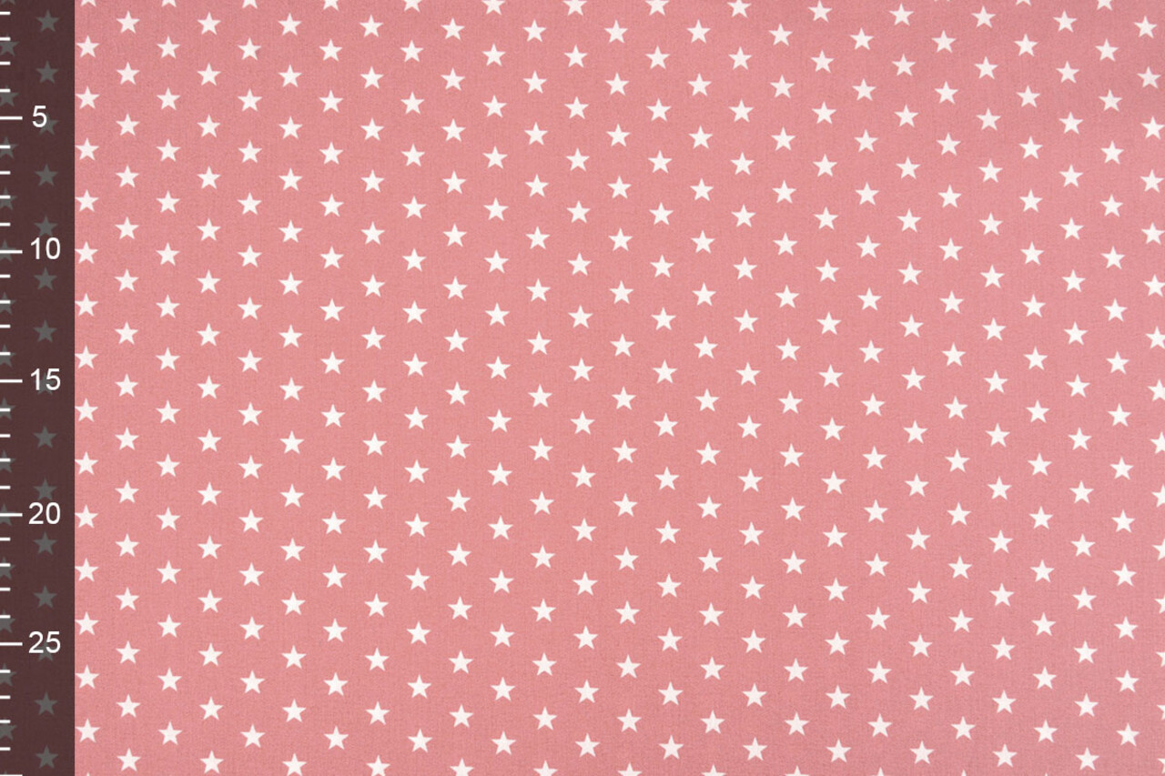 Oeko-Tex® Popeline Petit Stelle Rosa Antico Oeko-Tex® Popeline Petit Stelle Rosa Antico