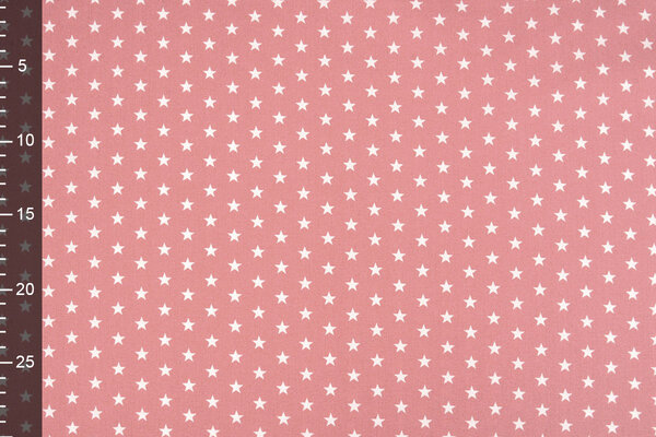 Oeko-Tex® Popeline Petit Stelle Rosa Antico Oeko-Tex® Popeline Petit Stelle Rosa Antico